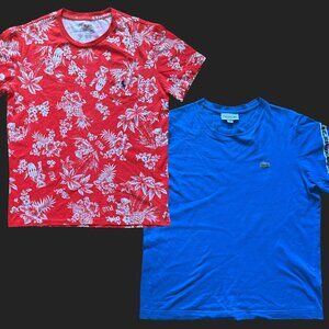 Polo Lacoste T Shirt - Red & Blue - XL